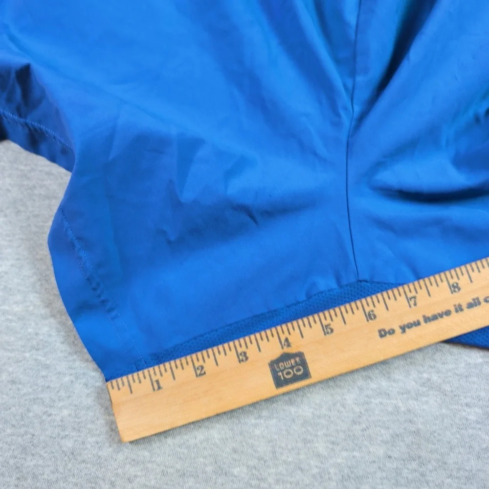 Gymshark Mens XL Blue Sport Stripe Shorts Zipper Pockets Mesh Panels A1A9T